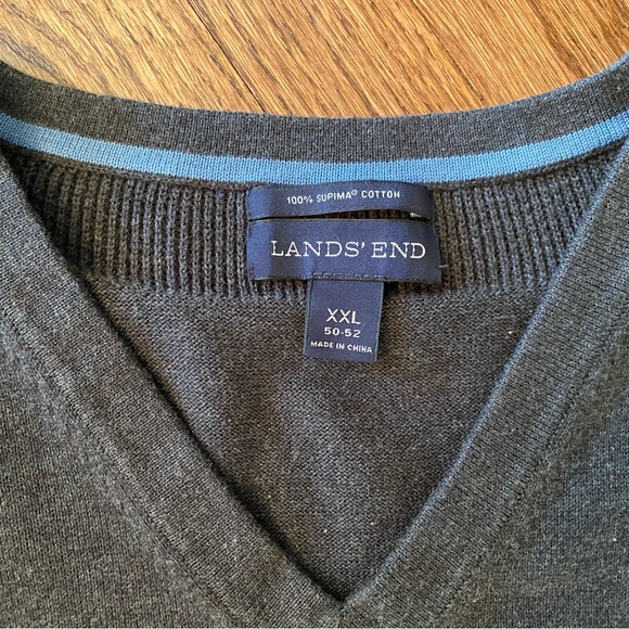 Lands send Supima Cotton Sweater Vest - Picture 2 of 3